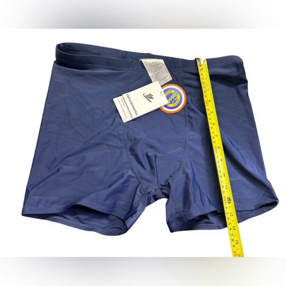 DEVOROPA men’s navy blue swim jammer drawstring front swim shorts trunks XL NWT - Picture 7 of 8